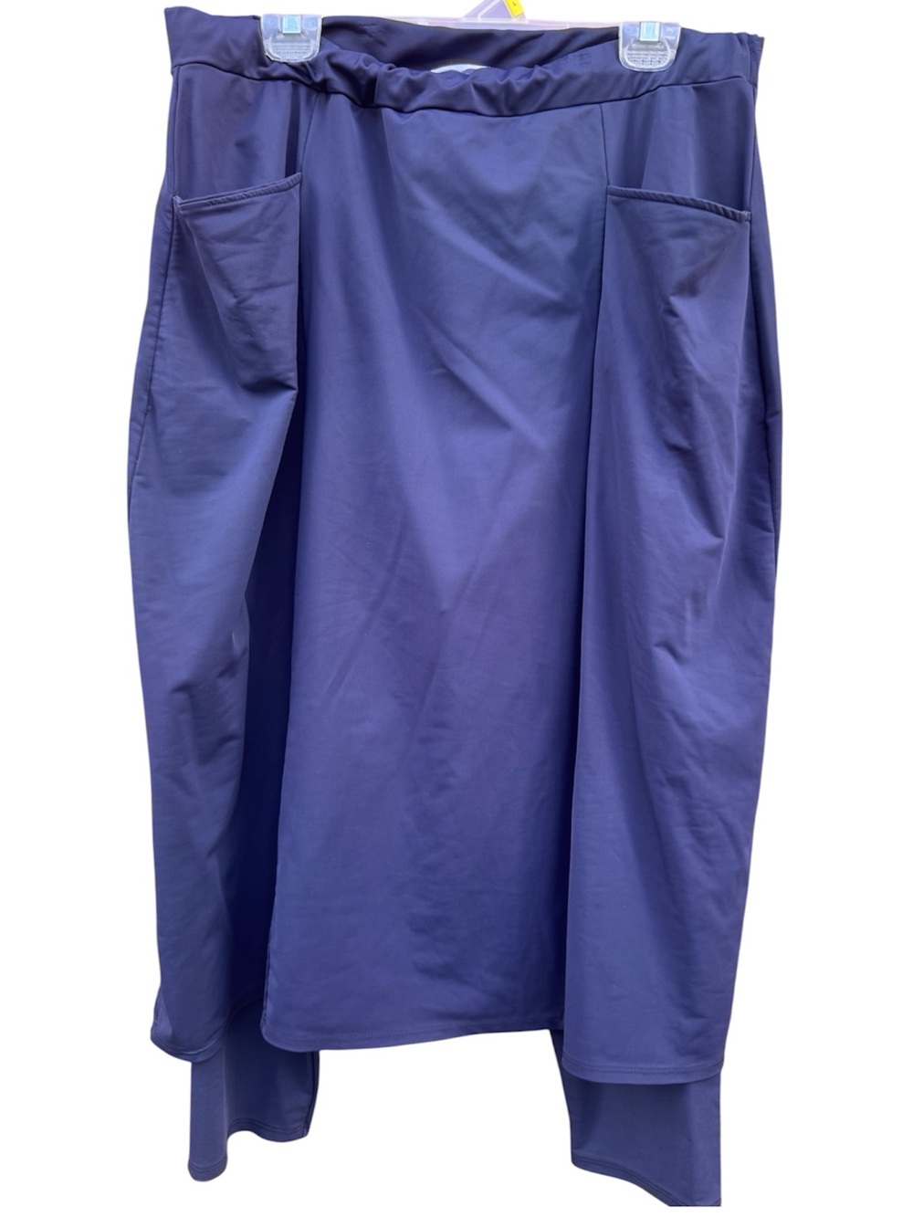 The Skirt Lady Boutique Athletic Swim Skirt Skort w/ Built In Leggings L XL Navy